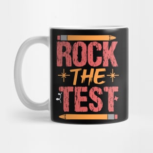 Groovy Rock The Test Don't Stress Just Do Your Best Testing Mug